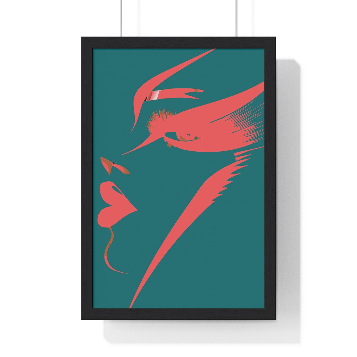 Abstract Female Silhouette Framed Poster - Modern Art for Home Decor