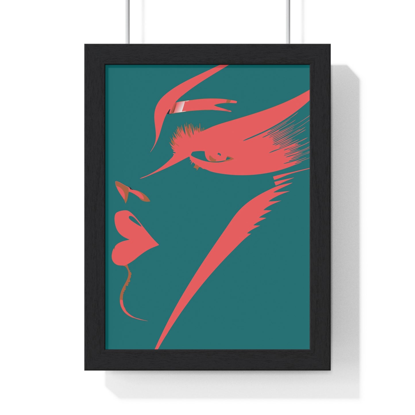Abstract Female Silhouette Framed Poster - Modern Art for Home Decor