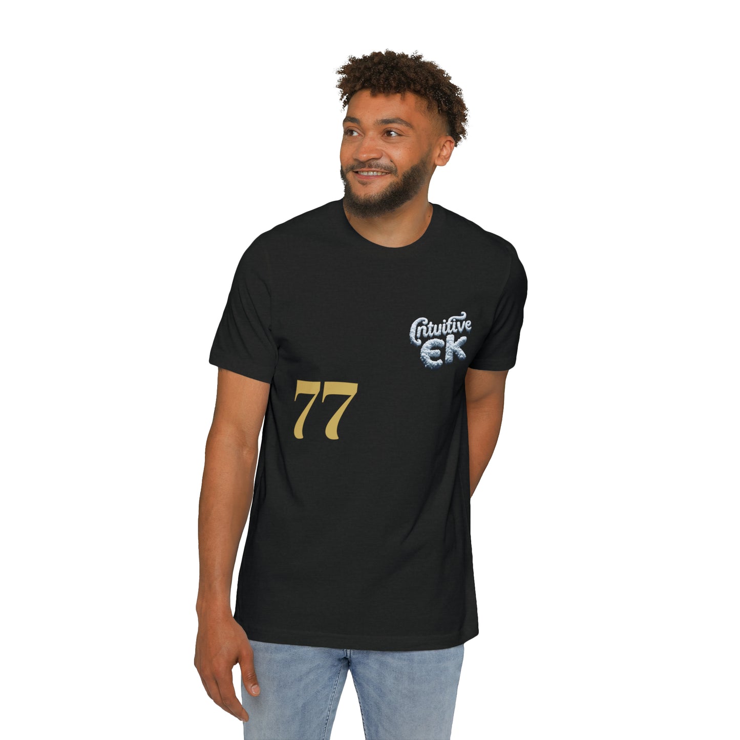 Intuitive EK77 Signature Unisex Cotton Tee: Versatile Style for AlI
