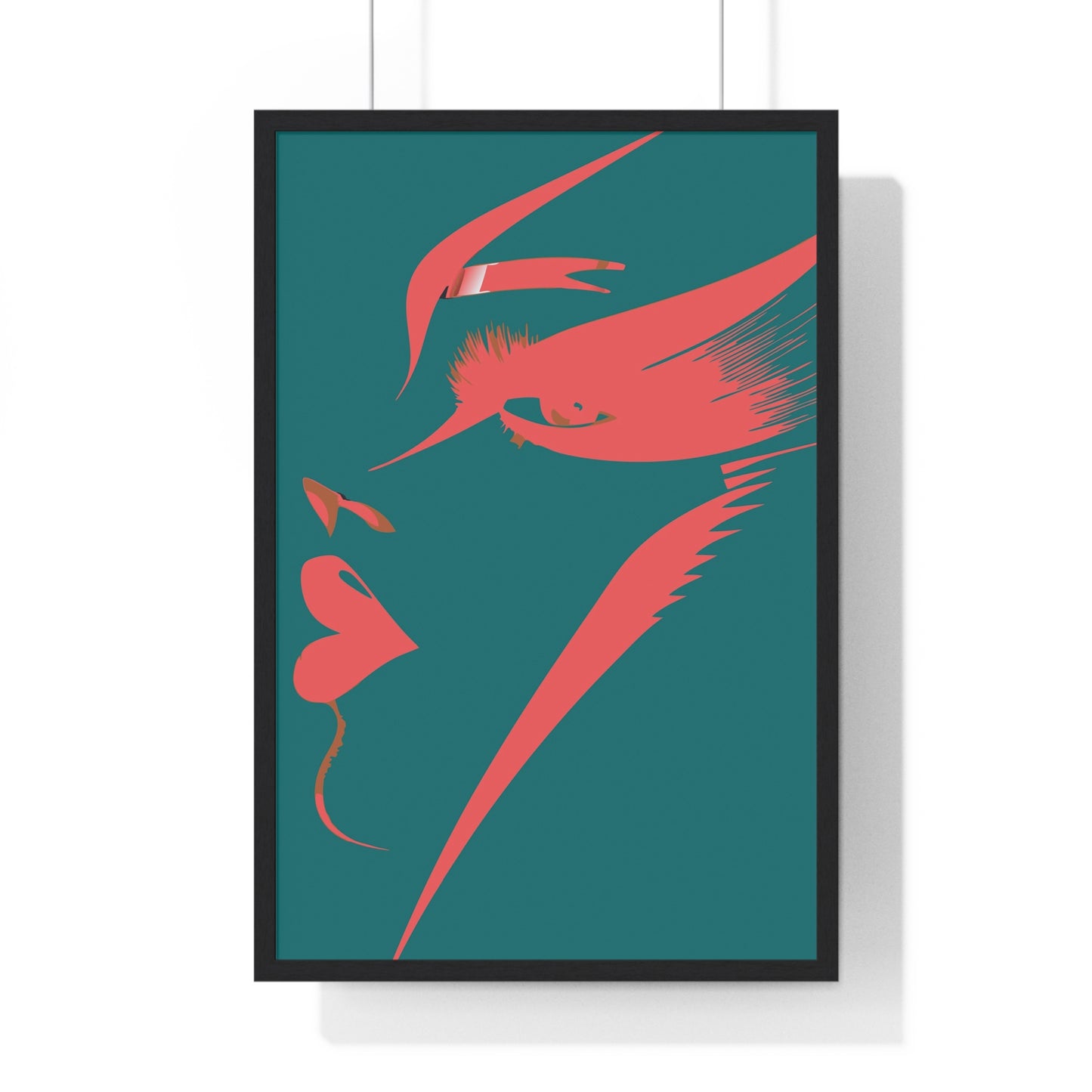 Abstract Female Silhouette Framed Poster - Modern Art for Home Decor