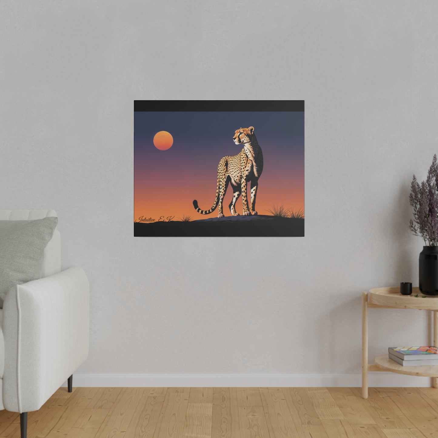 Majestic Cheetah Under Serengeti Twilight - Wall Art Print