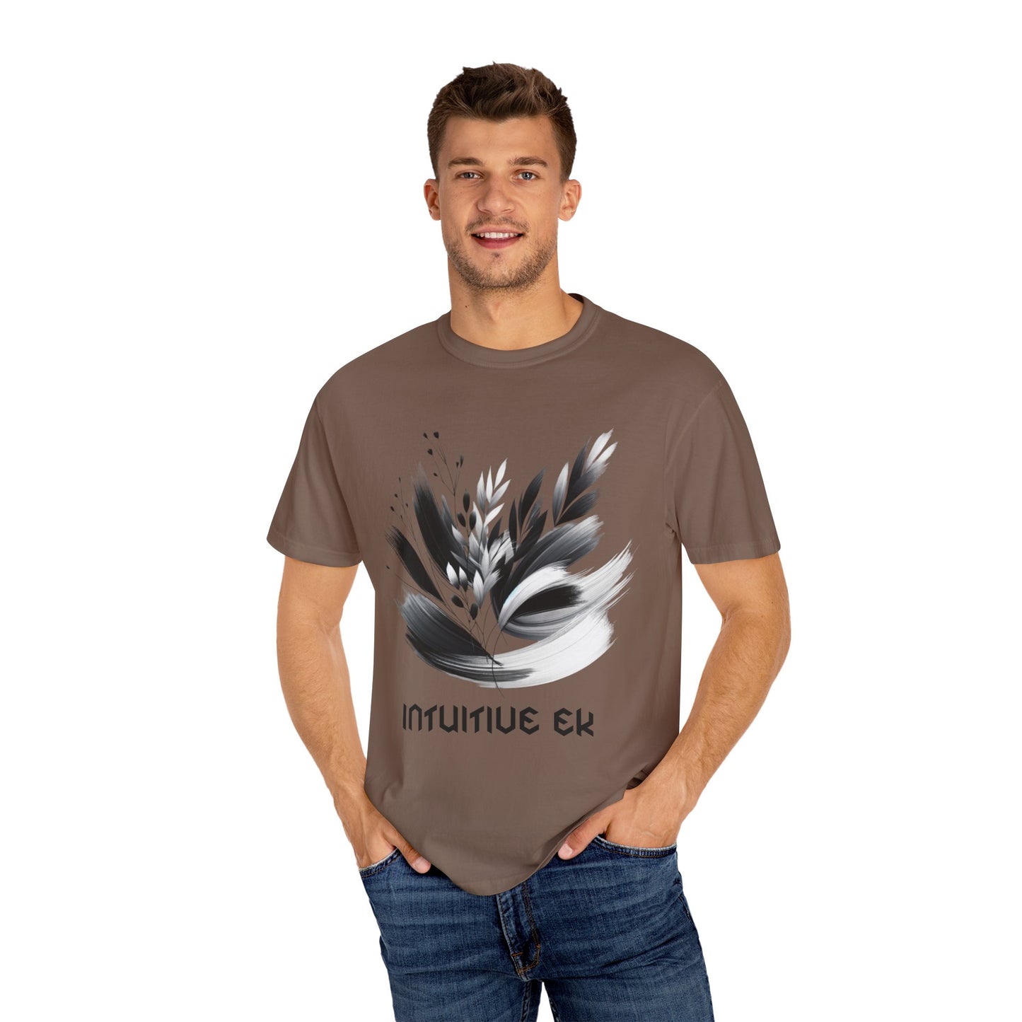 Elegant Contrast: Noir Brushstroke T-Shirt (Unisex)