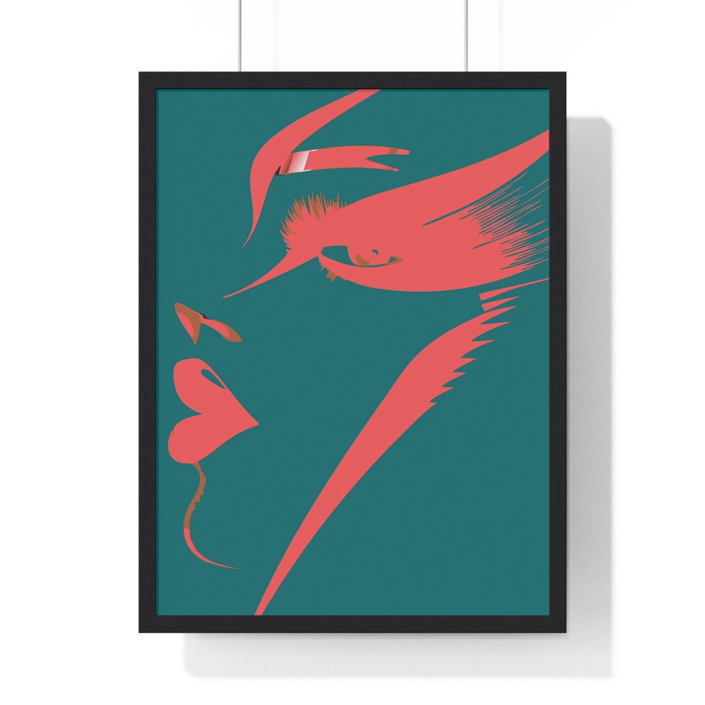 Abstract Female Silhouette Framed Poster - Modern Art for Home Decor