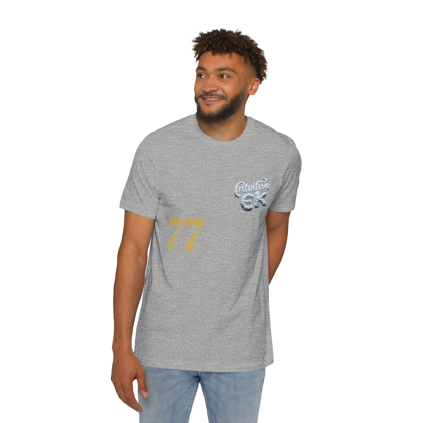 Intuitive EK77 Signature Unisex Cotton Tee: Versatile Style for AlI