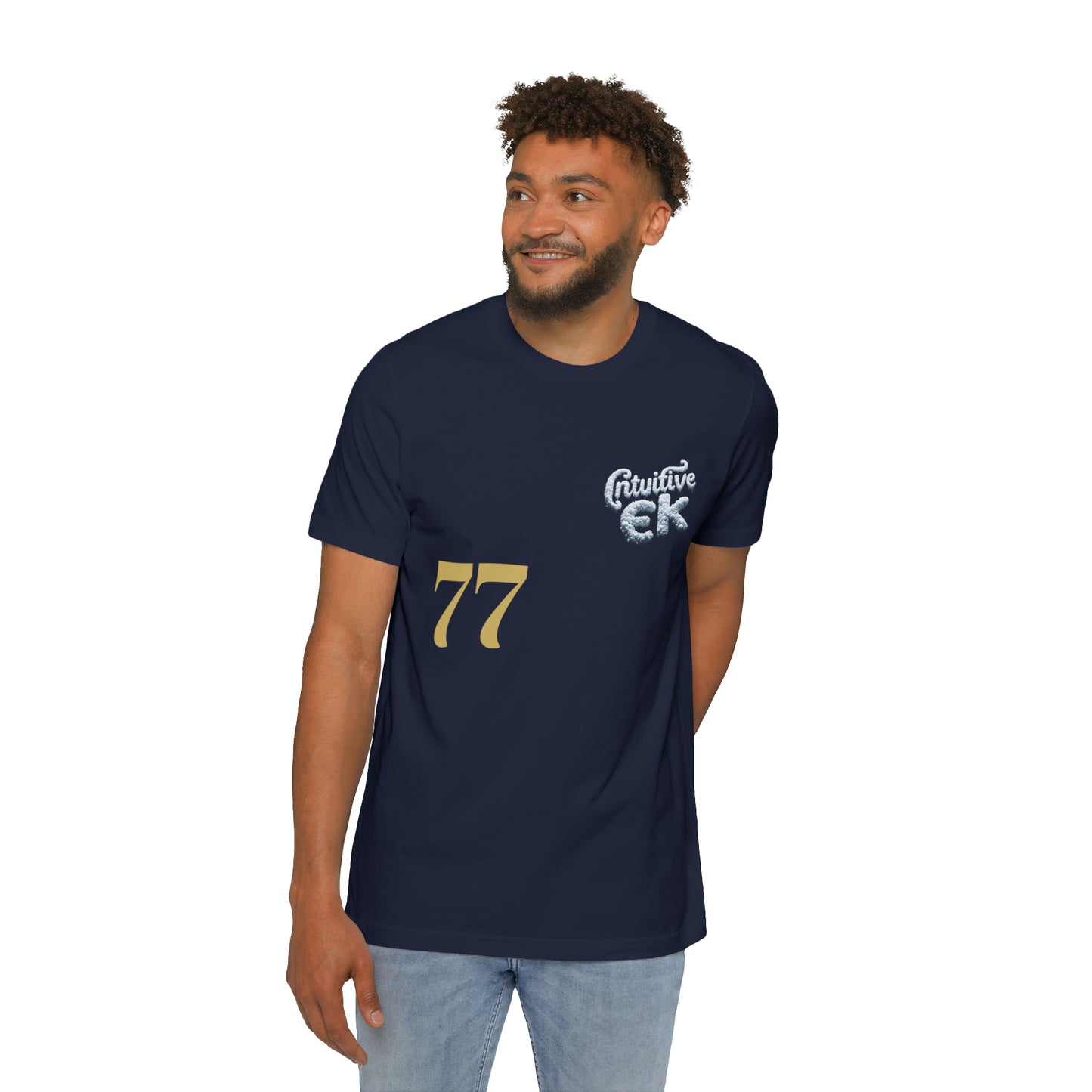Intuitive EK77 Signature Unisex Cotton Tee: Versatile Style for AlI