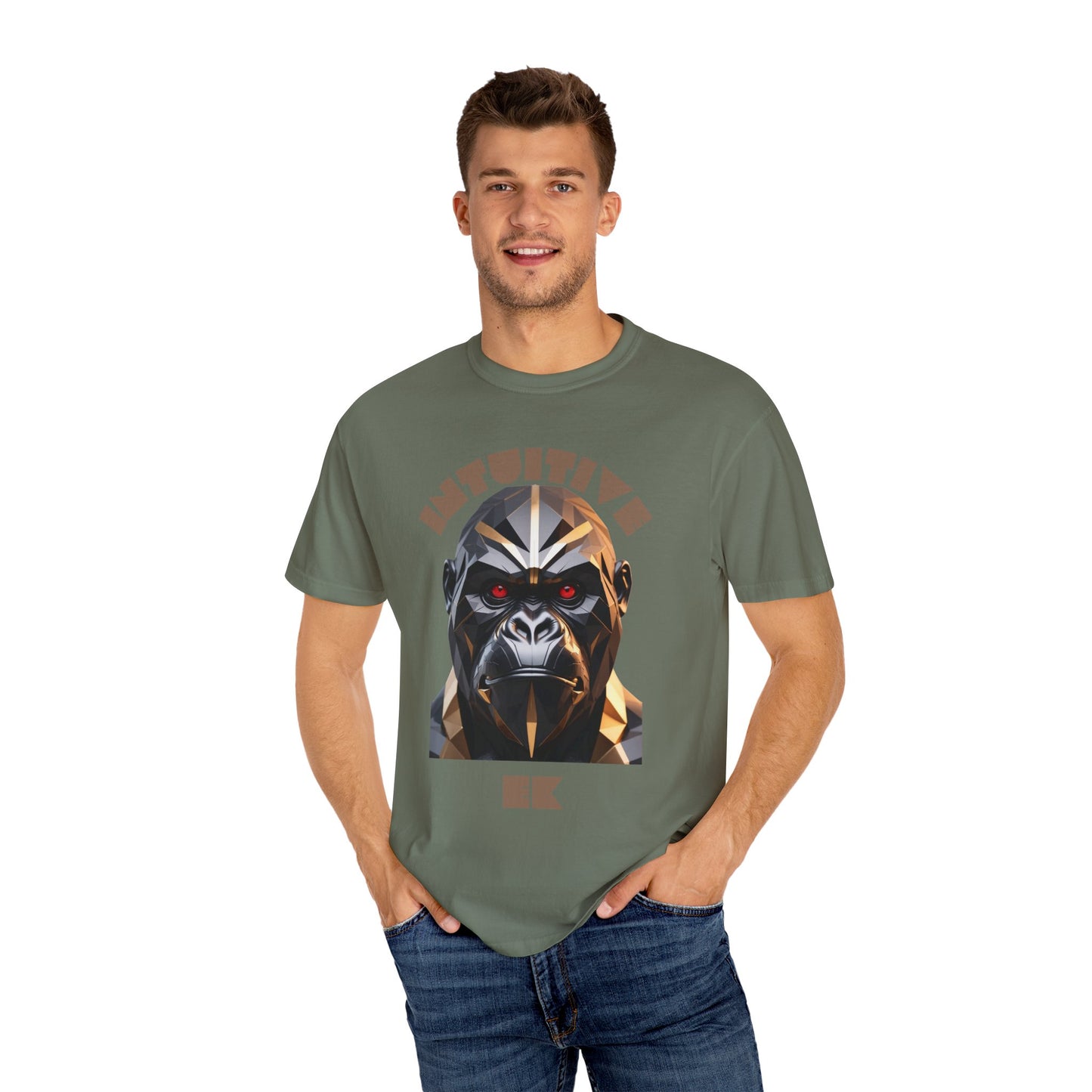 Stylized Gorilla T-Shirt – Edgy Polygonal Art with Futuristic Vibe