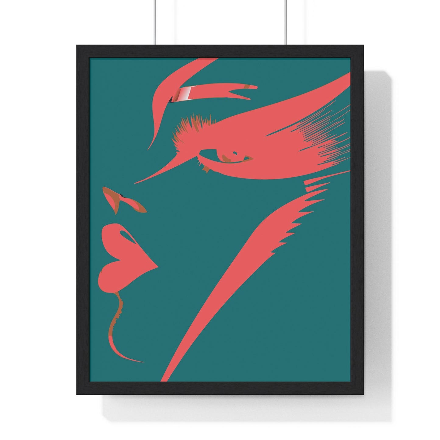 Abstract Female Silhouette Framed Poster - Modern Art for Home Decor