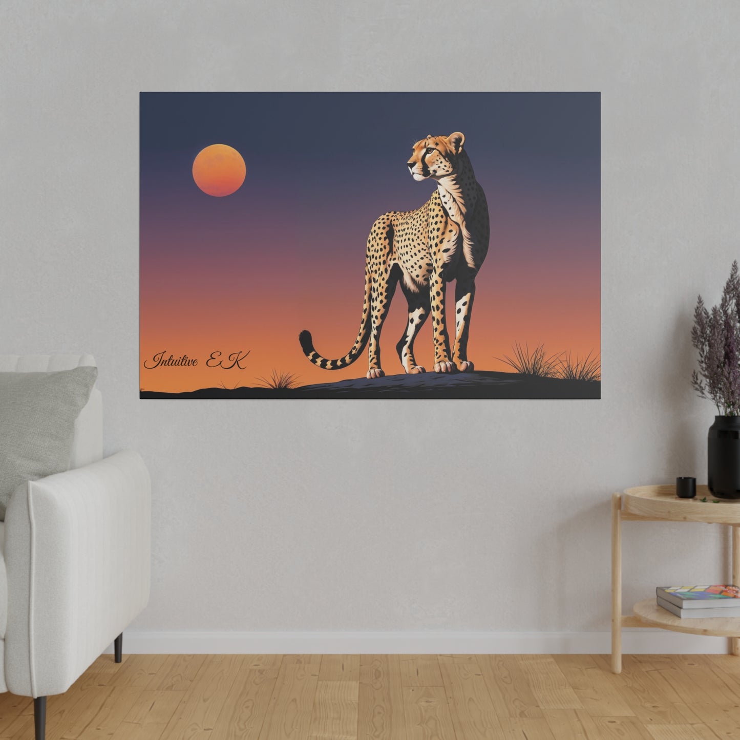 Majestic Cheetah Under Serengeti Twilight - Wall Art Print
