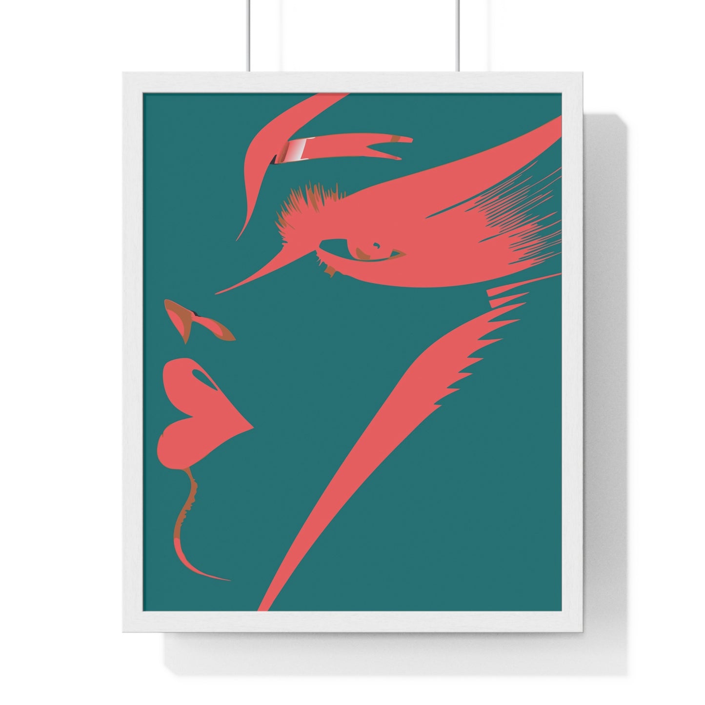 Abstract Female Silhouette Framed Poster - Modern Art for Home Decor