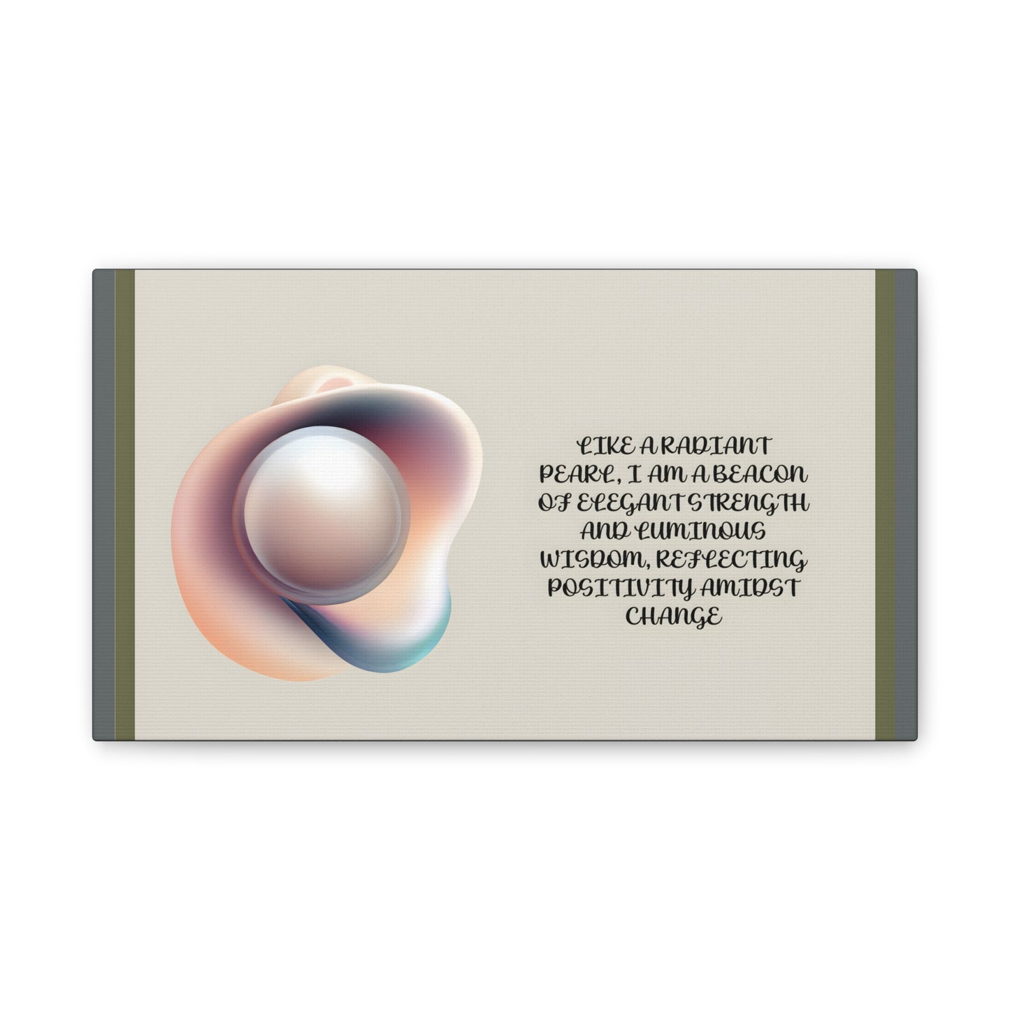 Pearl Essence: Radiant Beacon of Strength Wall Art"
