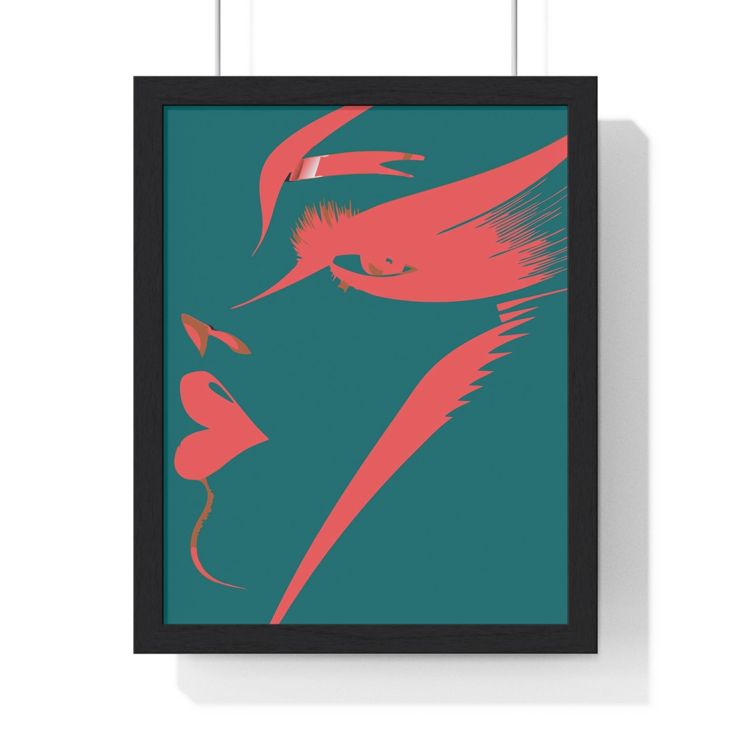 Abstract Female Silhouette Framed Poster - Modern Art for Home Decor