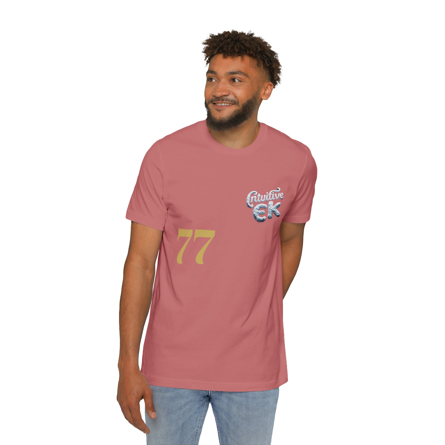 Intuitive EK77 Signature Unisex Cotton Tee: Versatile Style for AlI