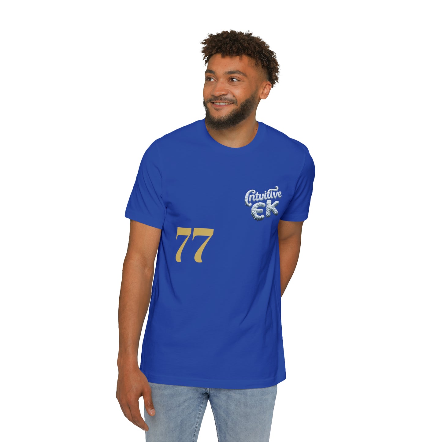 Intuitive EK77 Signature Unisex Cotton Tee: Versatile Style for AlI