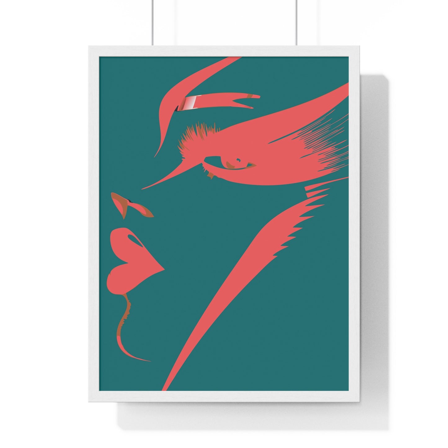 Abstract Female Silhouette Framed Poster - Modern Art for Home Decor