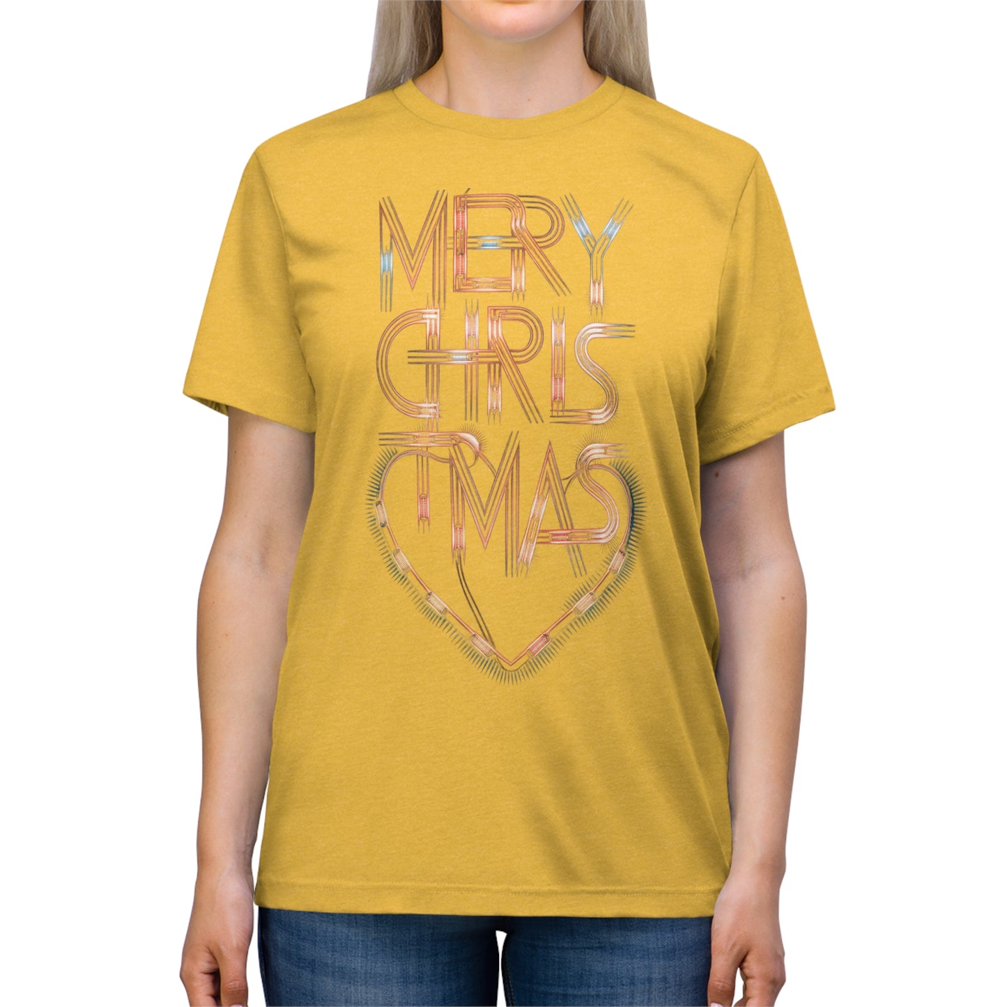 Geometric Christmas Lights Tee