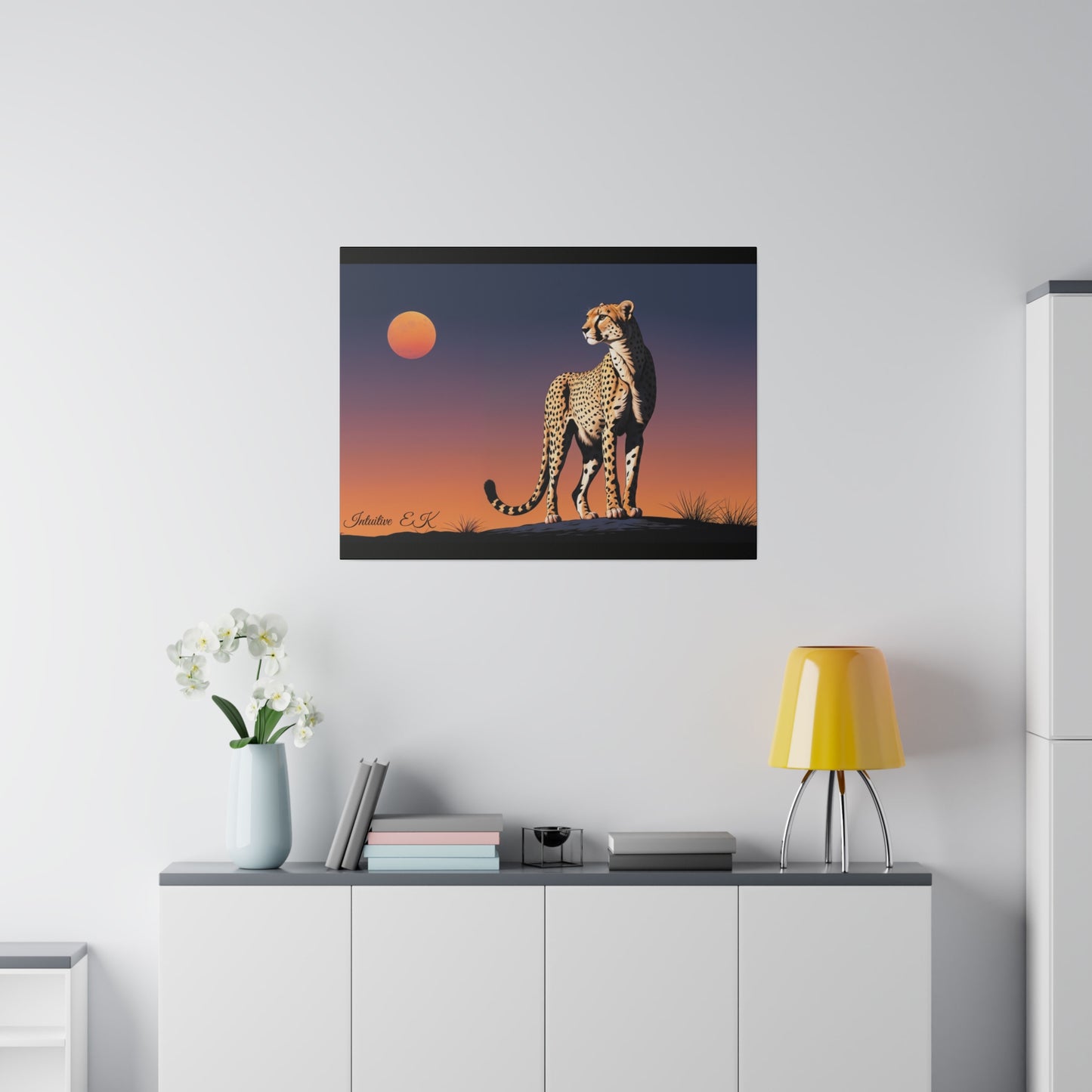 Majestic Cheetah Under Serengeti Twilight - Wall Art Print