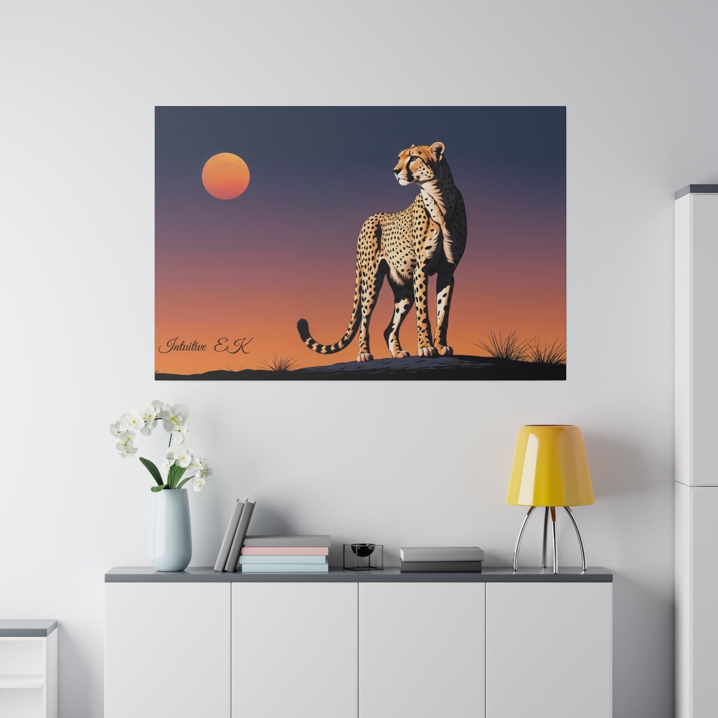 Majestic Cheetah Under Serengeti Twilight - Wall Art Print