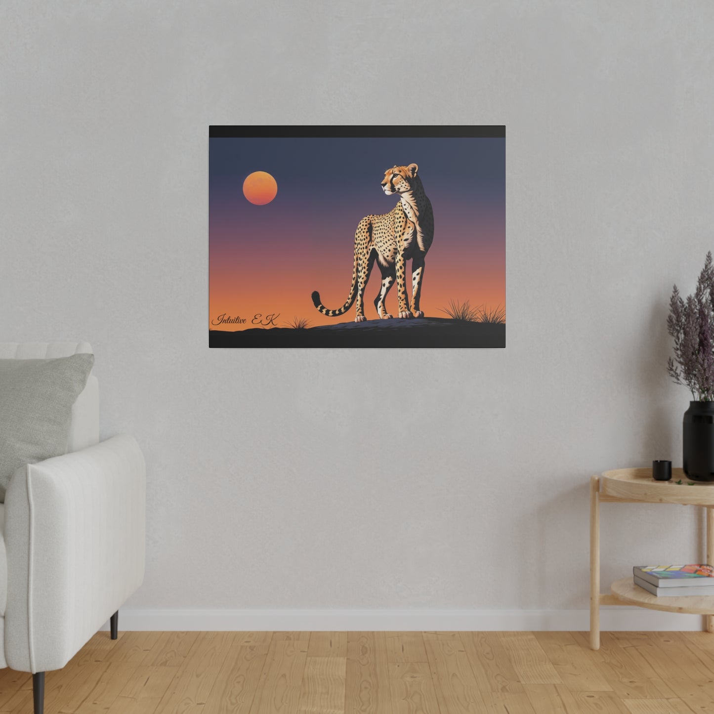 Majestic Cheetah Under Serengeti Twilight - Wall Art Print