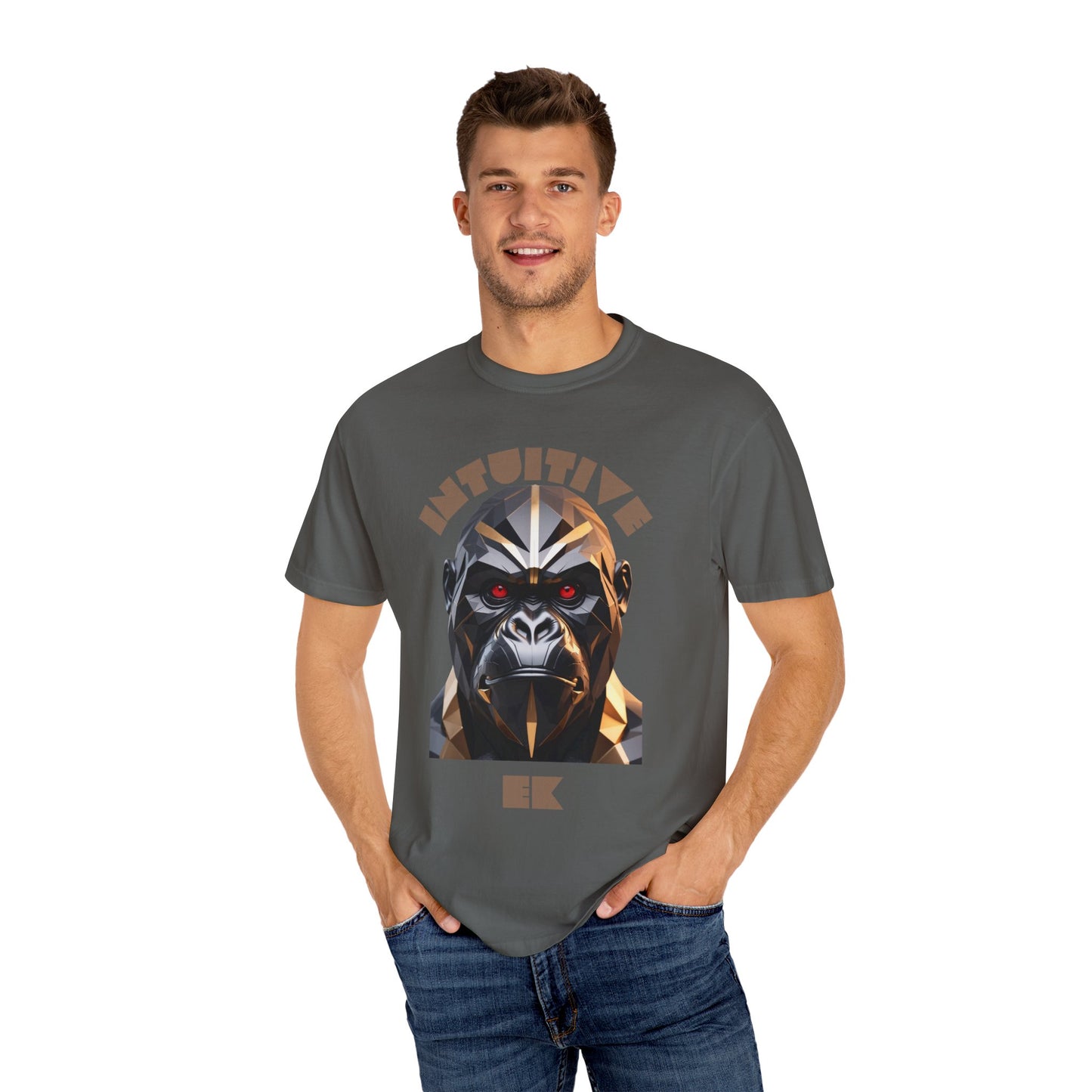 Stylized Gorilla T-Shirt – Edgy Polygonal Art with Futuristic Vibe