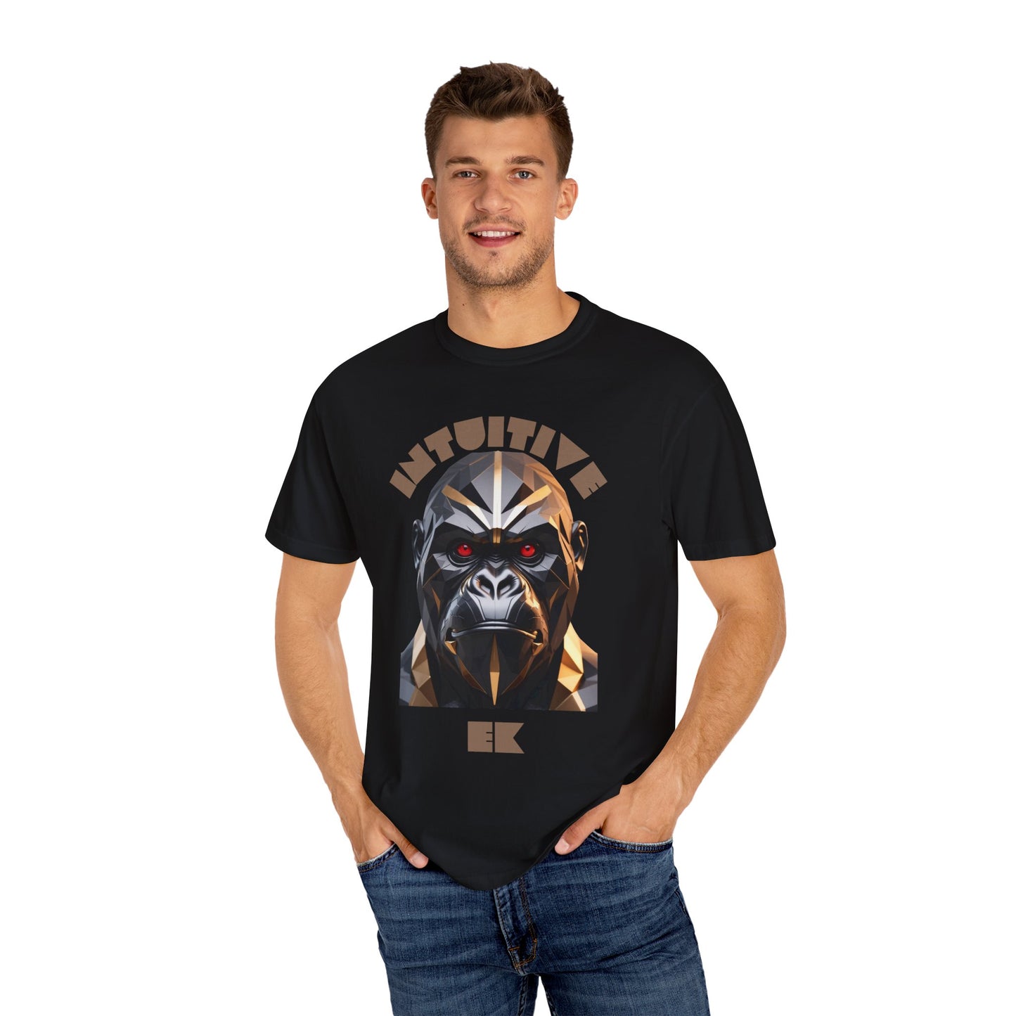 Stylized Gorilla T-Shirt – Edgy Polygonal Art with Futuristic Vibe