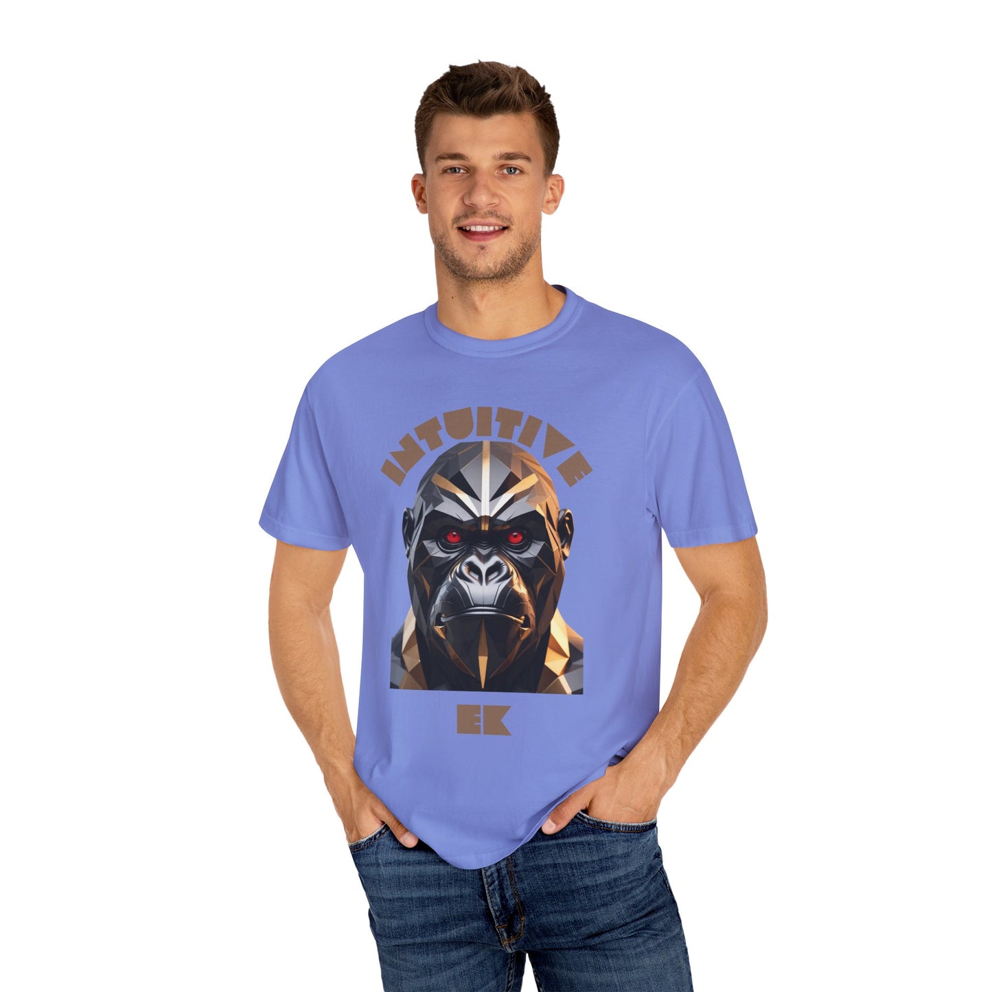 Stylized Gorilla T-Shirt – Edgy Polygonal Art with Futuristic Vibe