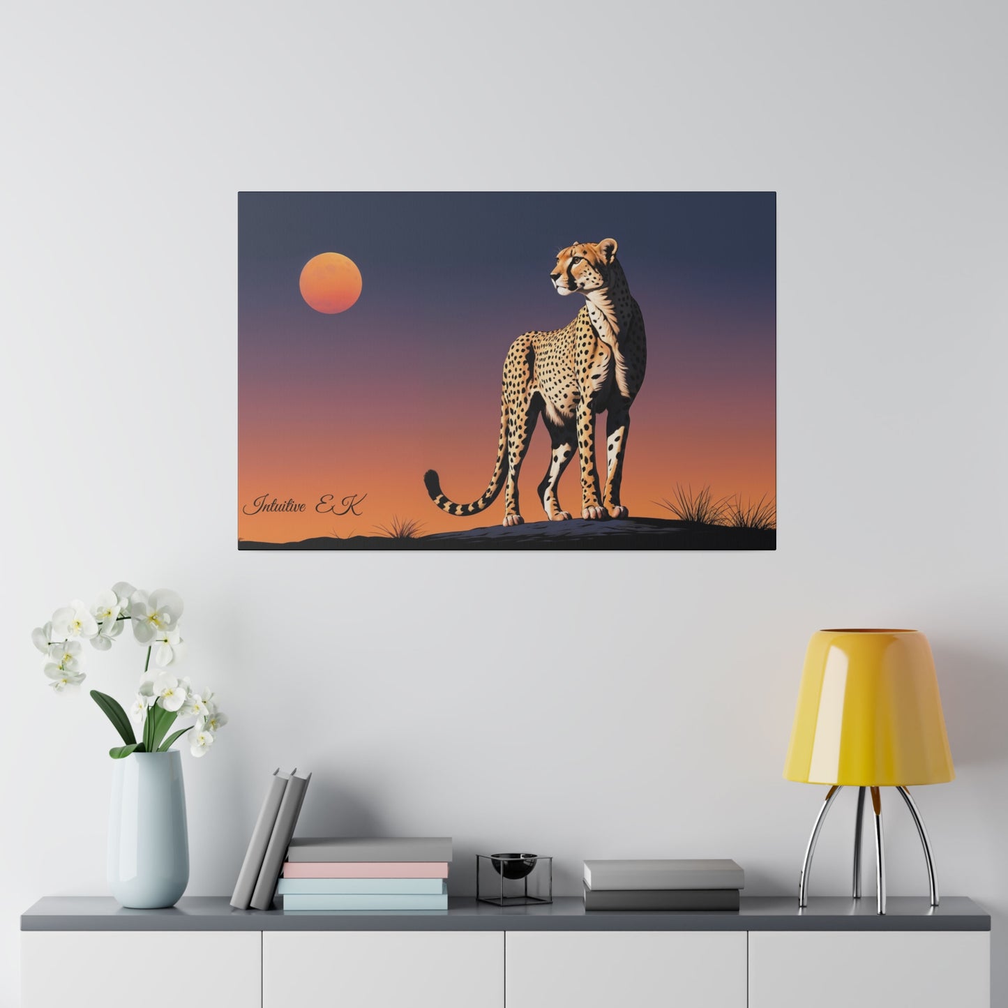 Majestic Cheetah Under Serengeti Twilight - Wall Art Print