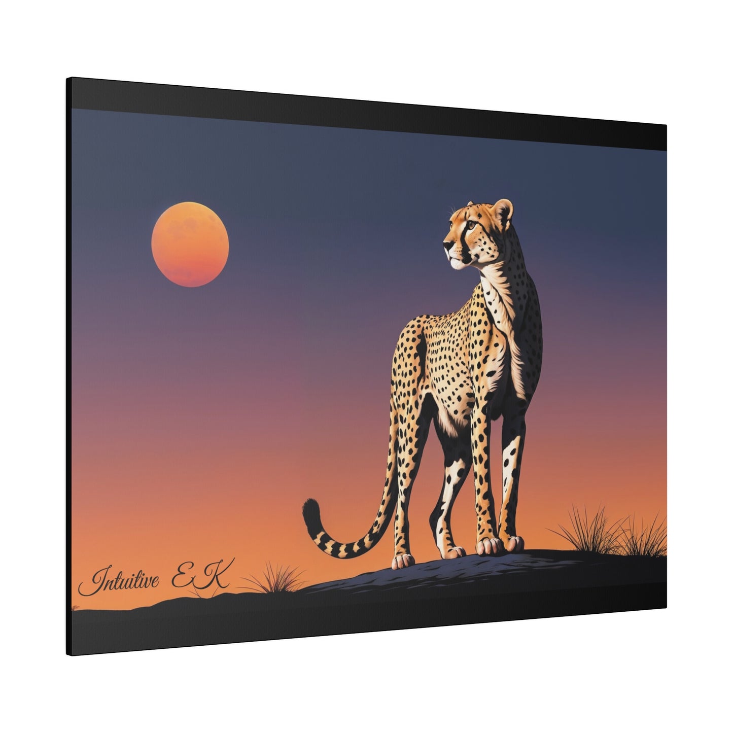 Majestic Cheetah Under Serengeti Twilight - Wall Art Print