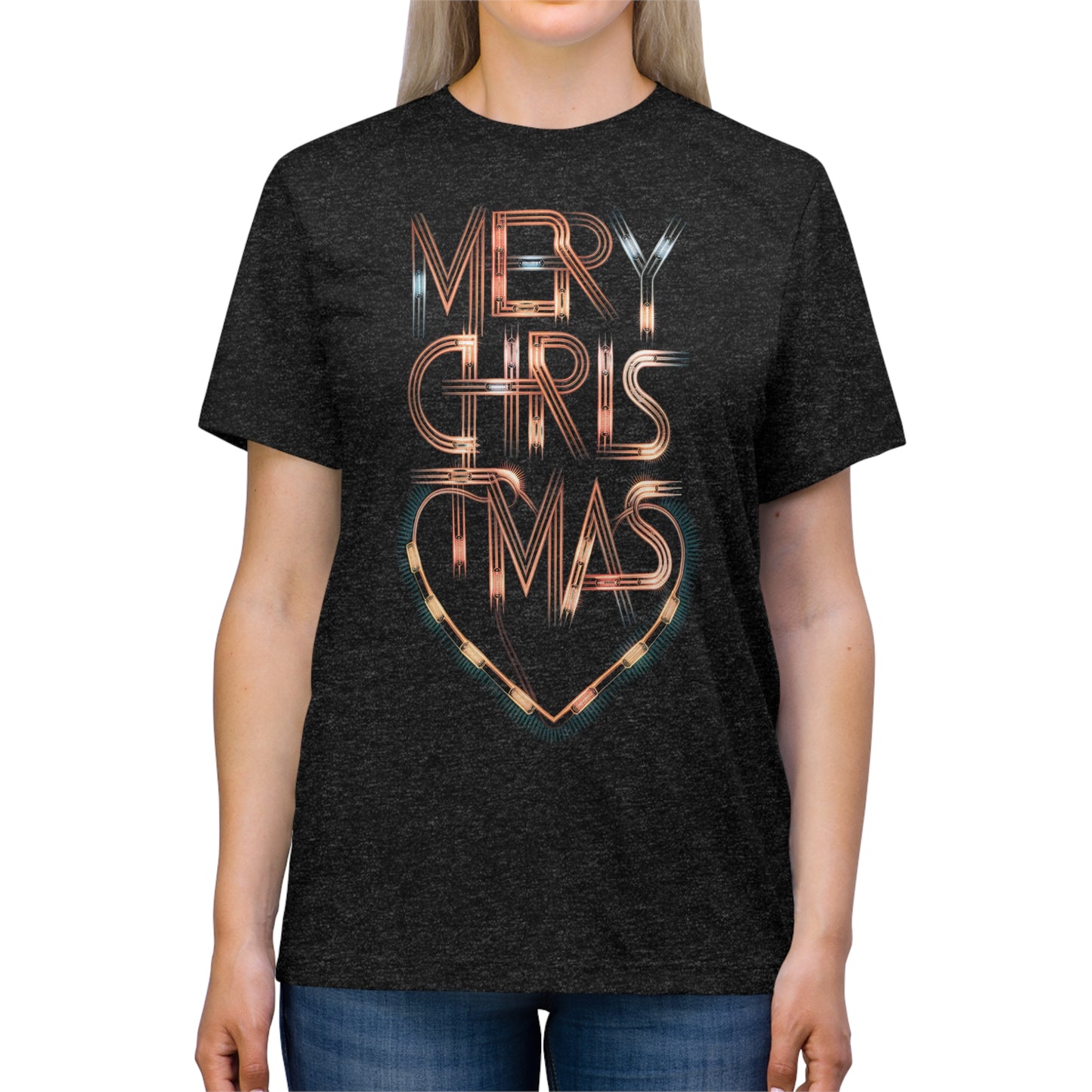 Geometric Christmas Lights Tee