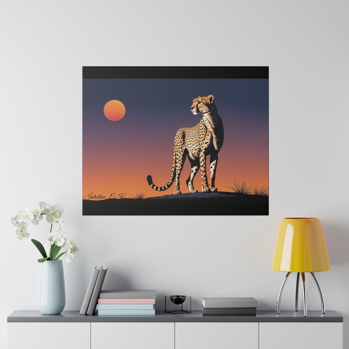 Majestic Cheetah Under Serengeti Twilight - Wall Art Print