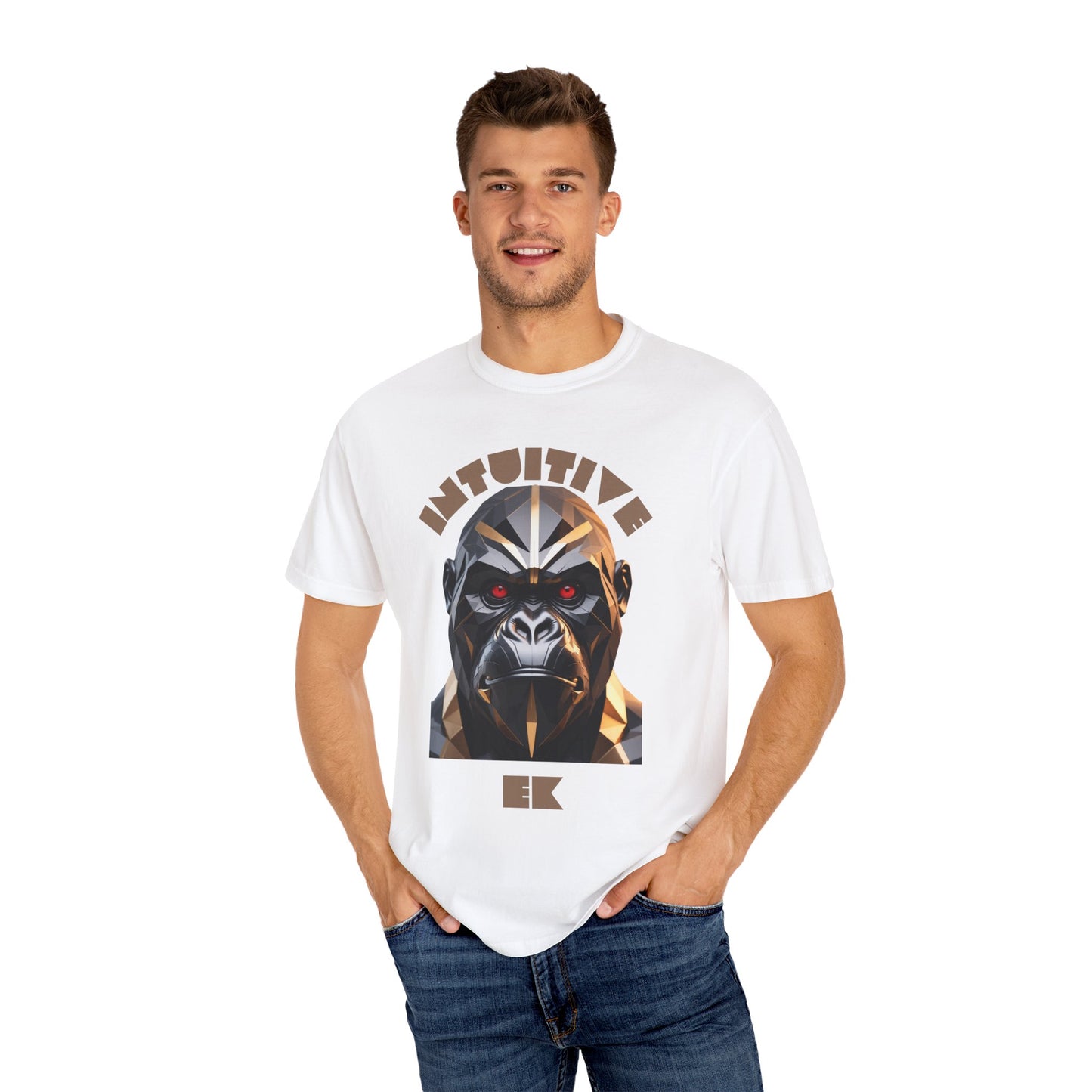 Stylized Gorilla T-Shirt – Edgy Polygonal Art with Futuristic Vibe