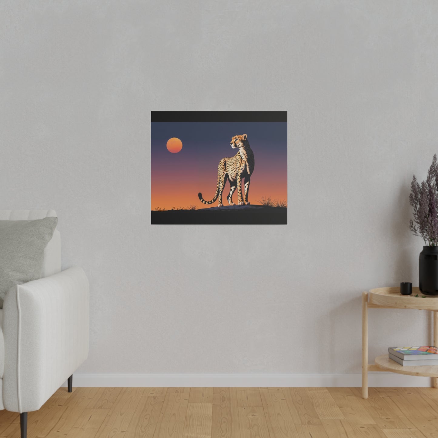 Majestic Cheetah Under Serengeti Twilight - Wall Art Print