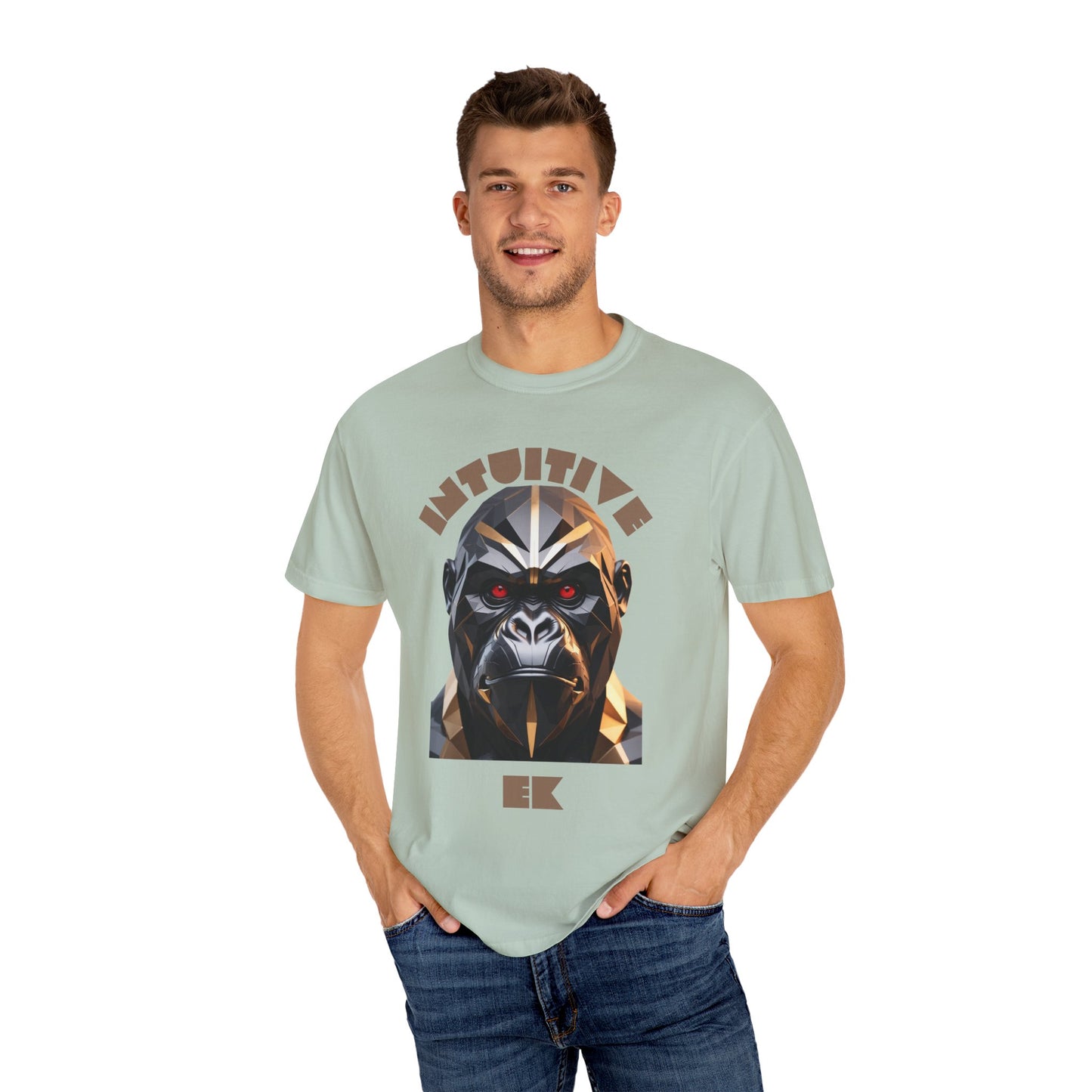 Stylized Gorilla T-Shirt – Edgy Polygonal Art with Futuristic Vibe