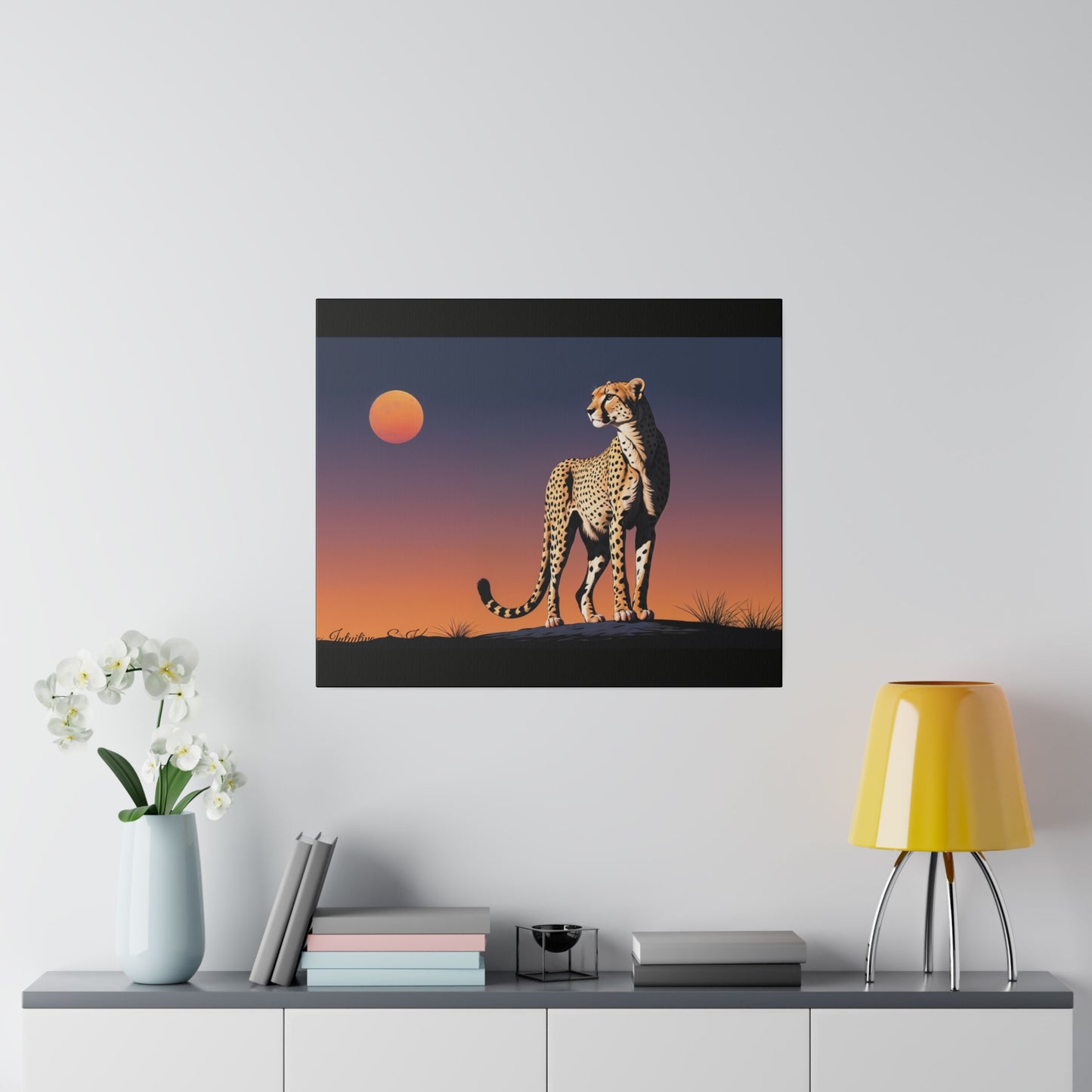 Majestic Cheetah Under Serengeti Twilight - Wall Art Print