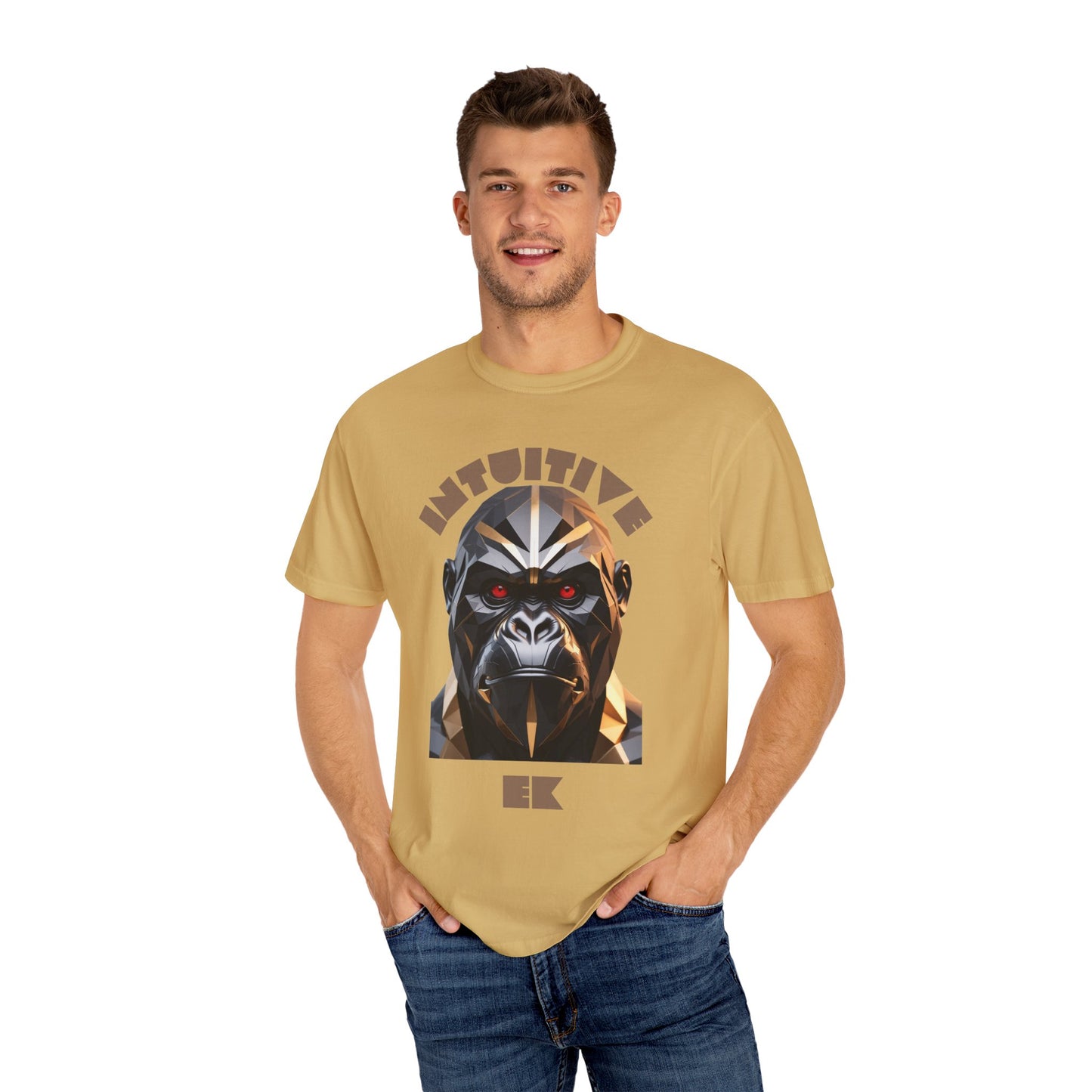 Stylized Gorilla T-Shirt – Edgy Polygonal Art with Futuristic Vibe