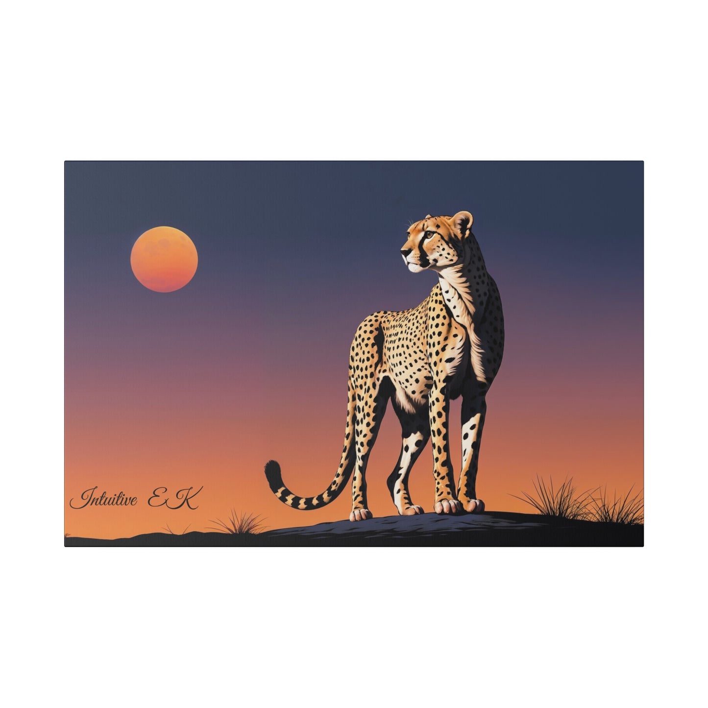 Majestic Cheetah Under Serengeti Twilight - Wall Art Print