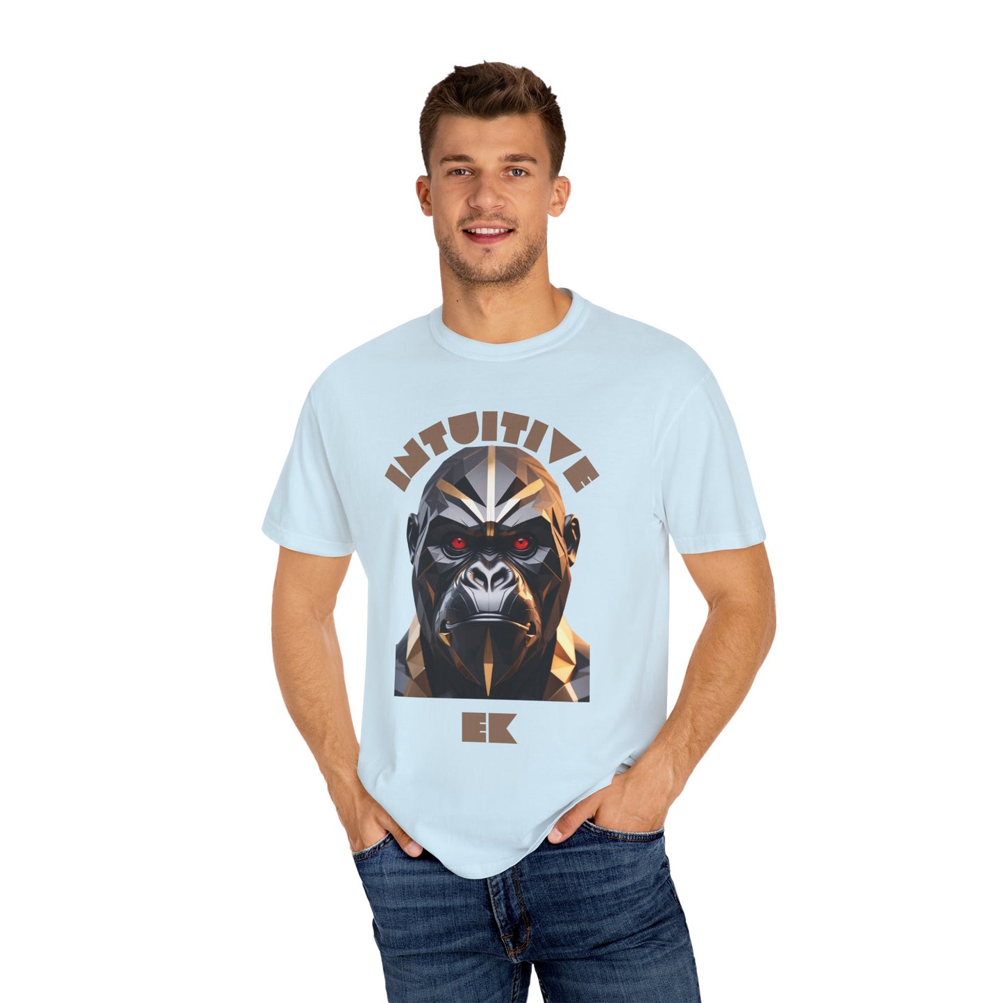 Stylized Gorilla T-Shirt – Edgy Polygonal Art with Futuristic Vibe