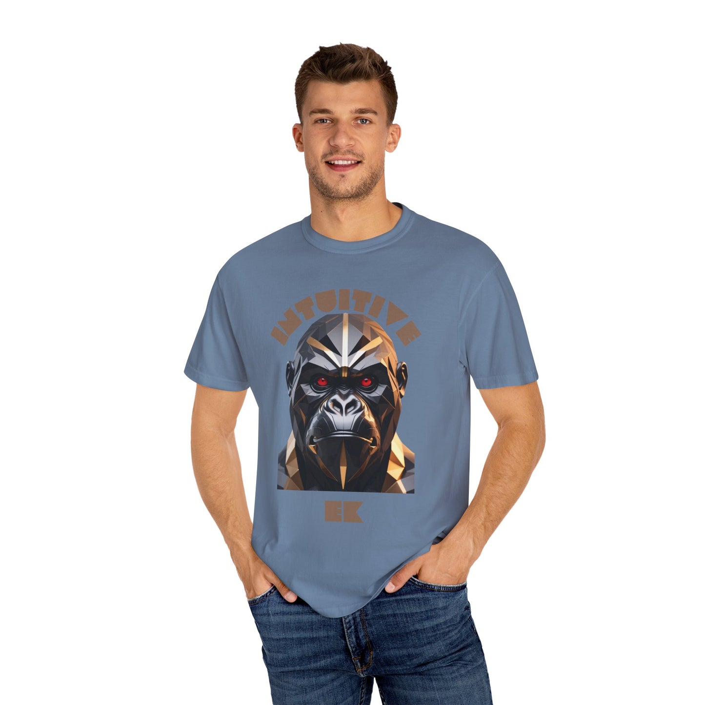 Stylized Gorilla T-Shirt – Edgy Polygonal Art with Futuristic Vibe