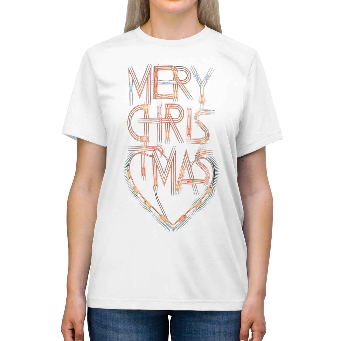 Geometric Christmas Lights Tee