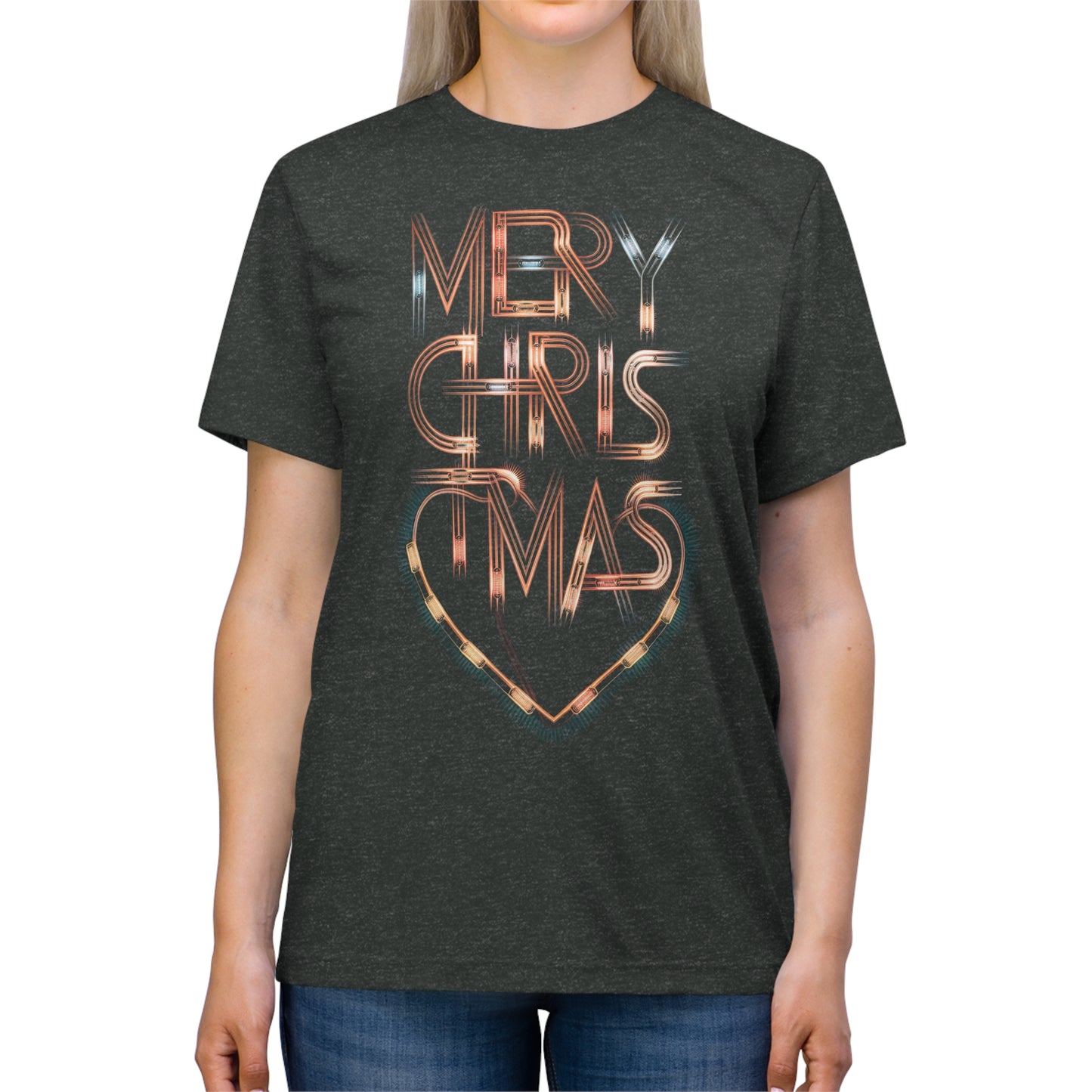 Geometric Christmas Lights Tee