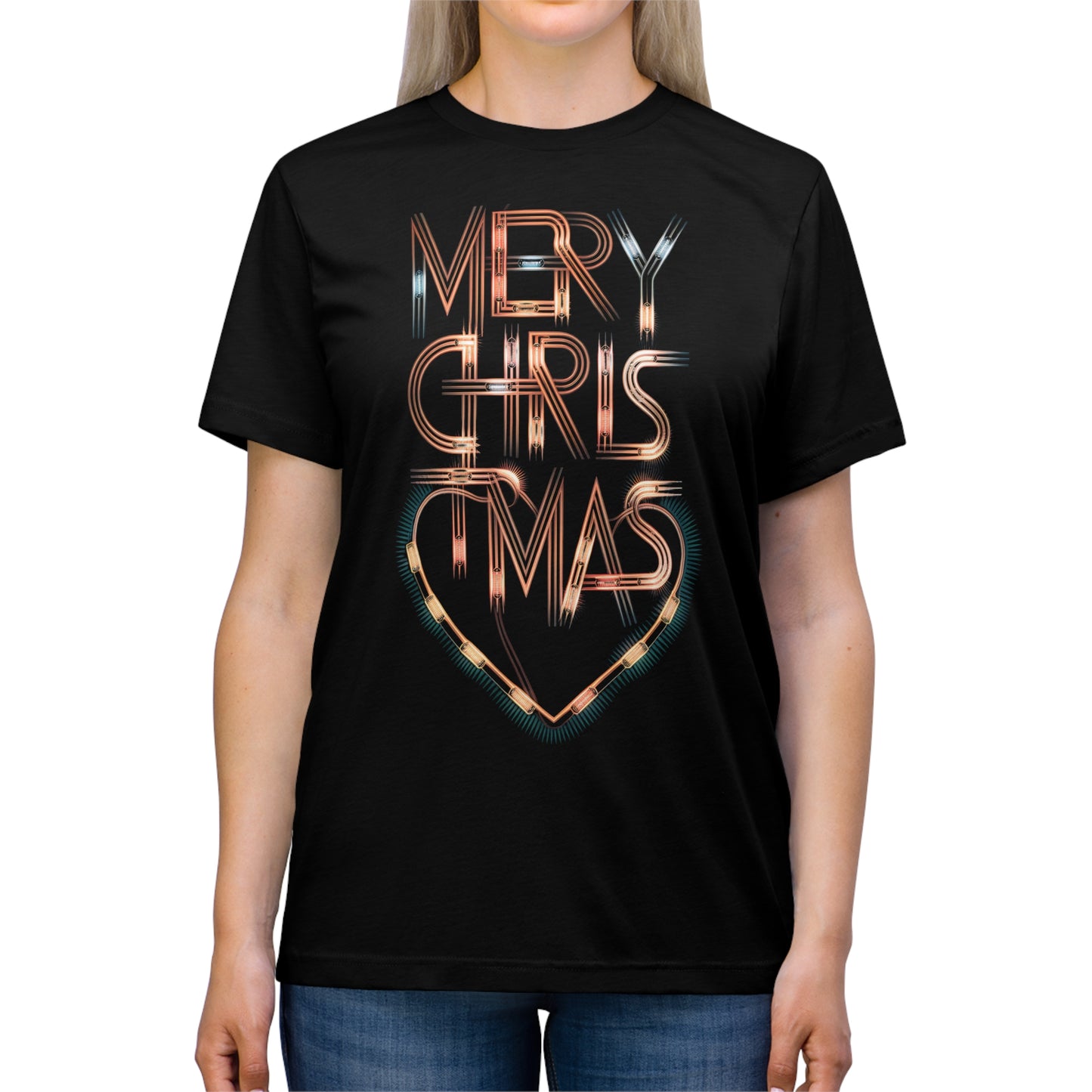 Geometric Christmas Lights Tee