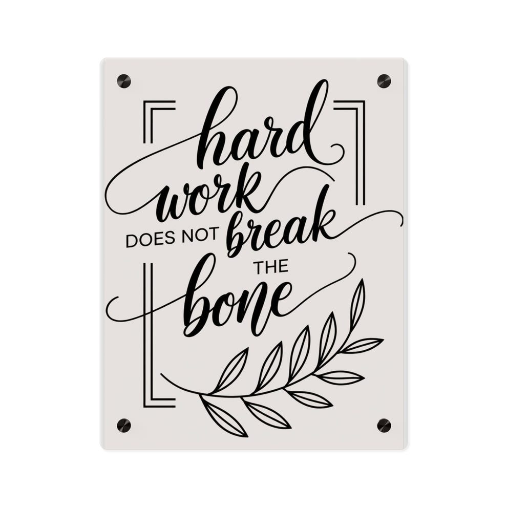 Hard Work Quote Wall Art – Inspirational Décor for Entrepreneurs-Beige ...
