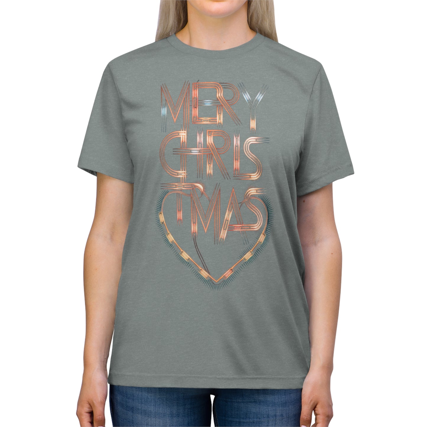 Geometric Christmas Lights Tee