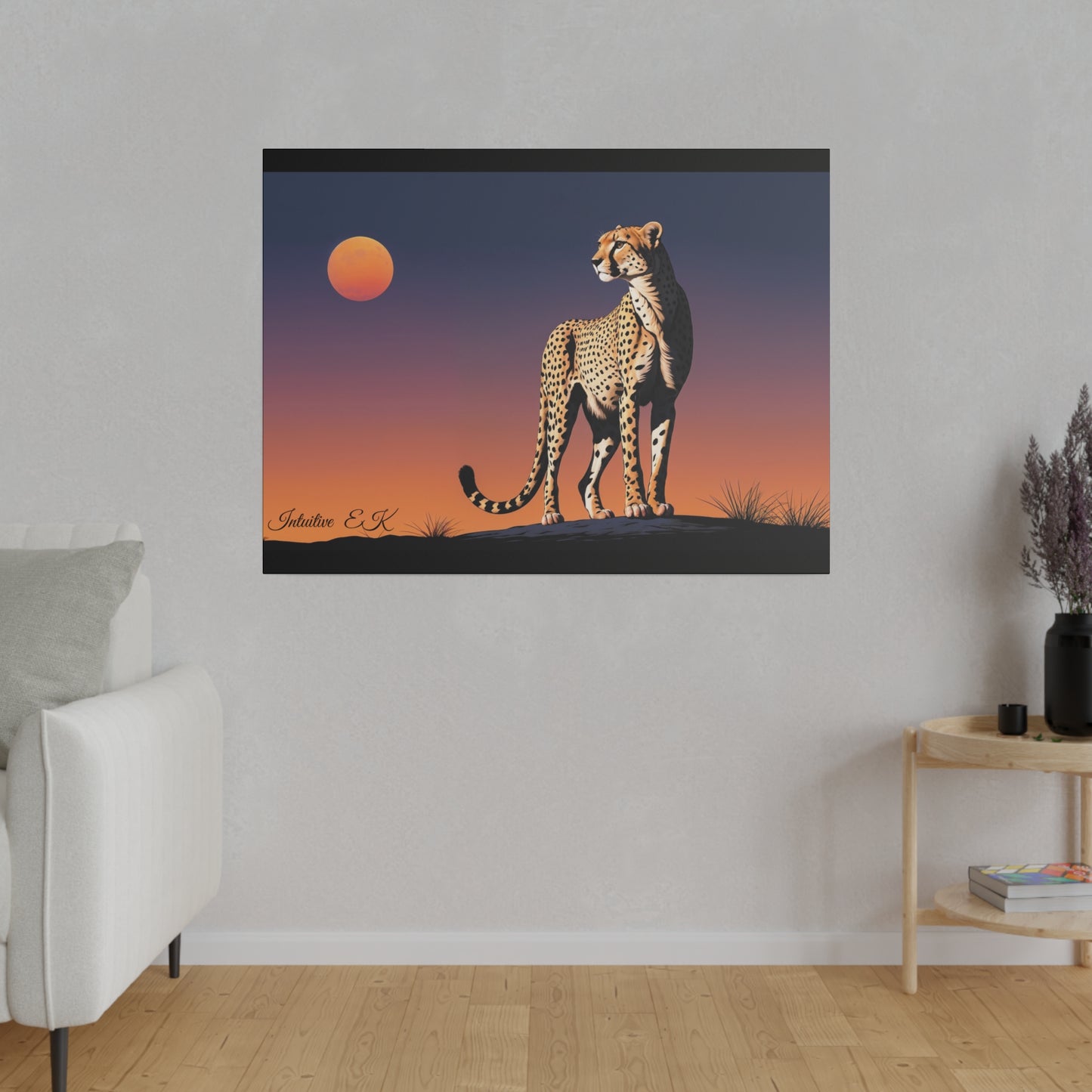 Majestic Cheetah Under Serengeti Twilight - Wall Art Print